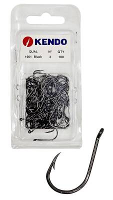 Kendo (1001) Black Nickle Halkalı İğne 100 Adet - 1