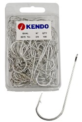 Kendo 8079 Abardeen Tin 3/0 100 Adet Halkalı Olta İğnesi - KENDO