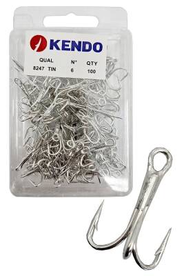 Kendo 8247 Tin O'Shaunessy Treble 100 Adet 3'lü Çarpma İğnesi - 1