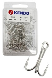 Kendo 8247 Tin O'Shaunessy Treble 100 Adet 3'lü Çarpma İğnesi - KENDO