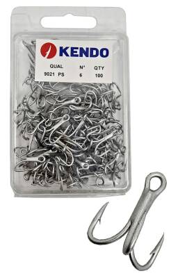 Kendo 9021 PS Faultless Treble 100 Adet 3 lü Çarpma İğnesi - 1