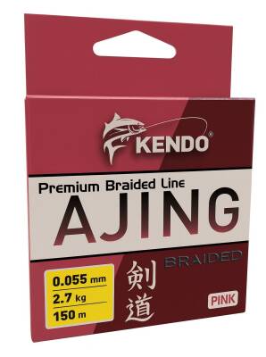 Kendo Ajing Premium Braided Line Pink 150m Örgü İp - 1