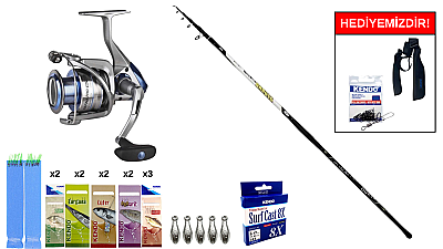 Kendo Azurro Surf 420cm 150 gr&Okuma Safina Pro SNP-6000 3+1 Surf Seti - 1