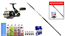 Kendo Azurro Surf 420cm 250 gr&Remixon Venom 8000 5+1BB Surf Seti - Remixon