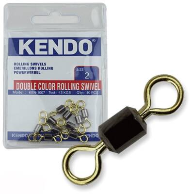 Kendo Double Color Rollıng Swivel 10 Adet (Fırdöndü) - 1
