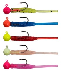 Kendo Hook Worm Jighead+Lrf Silikonu 1.5gr+4.5cm 5 Adet - KENDO