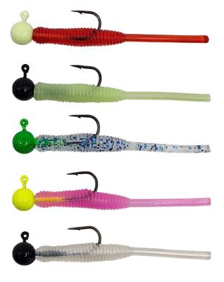 Kendo Hook Worm Jighead+Lrf Silikonu 1gr+4.5cm 5 Adet - 1
