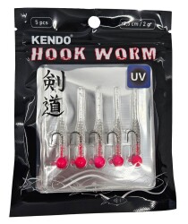 Kendo Hook Worm Jighead+Lrf Silikonu 2gr+4.5cm 5 Adet - 3