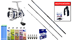 Kendo Kenshi Surf 4.20cm 120-260gr&Okuma ARIA-8000a Painting Silver 1BB Surf Seti - KENDO