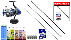 Kendo Kenshi Surf 4.20cm 120-260gr&Okuma Safina SW-X SNW-8000A 4+1BB Surf Seti - KENDO