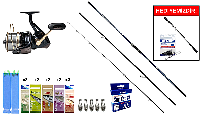 Kendo Kenshi Surf 4.20cm 120-260gr&Remixon Venom 9000 5+1BB Surf Seti - 1