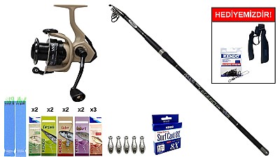 Kendo Legend 3.60m 80-180gr&Okuma Outrax OR-6000SGA 1+1BB Surf Seti - 1