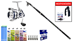 Kendo Legend 3.90m 80-180gr&Okuma ARIA-8000a Painting Silver 1BB Surf Seti - KENDO