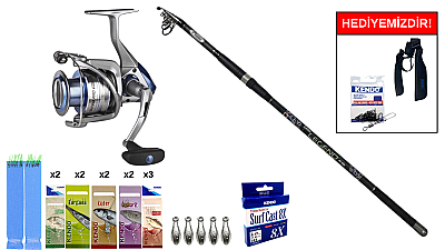 Kendo Legend 3.90m 80-180gr&Okuma Safina Pro SNP-6000 3+1 bb Surf Seti - 1