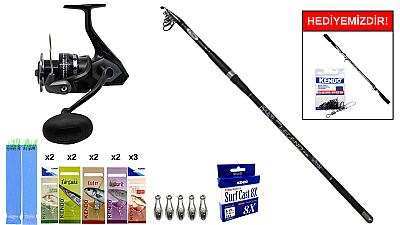 Kendo Legend 3.90m 80-180gr&Okuma Wave Power WP-6000A1 Surf Seti - 1