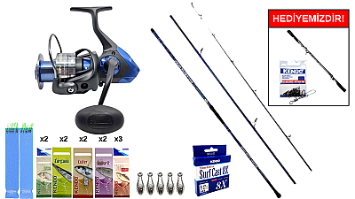 Kendo Palamita Surf 420cm 200gr&Okuma Safina SW-X SNW-8000A 4+1BB Surf Seti - 1