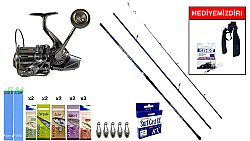 Kendo Palamita Surf 420cm 200gr&Ryuji Momentum 10000 Silver UV 11+1BB Surf Seti - KENDO
