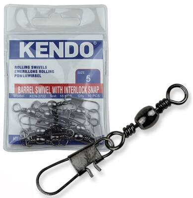 Kendo Rolling Swivel Safety Snap Snap 10 Adet (Kilitli Klips) - 1