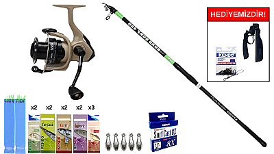 Kendo Suro Surf 420cm 100-200gr&Okuma Outrax OR-6000SGA 1+1BB Surf Seti - 1