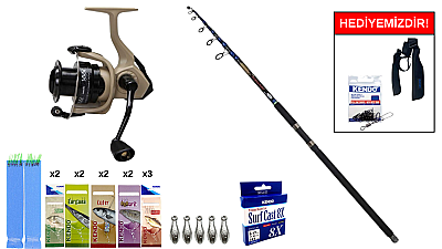 Kendo Tournament 3.50m 100-200gr&Okuma Outrax OR-6000SGA 1+1BB Surf Seti - 1