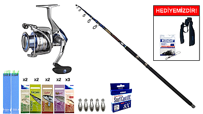 Kendo Tournament 3.50m 100-200gr&Okuma Safina Pro SNP-6000 3+1 Surf Seti - 1
