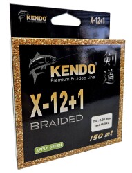 Kendo X-12+1 Braided 150m Apple Green Örgü İp - 1