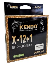 Kendo X-12+1 Braided 300m Apple Green Örgü İp - 1