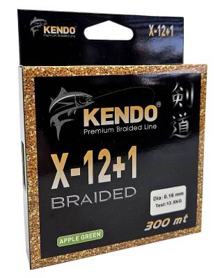 Kendo X-12+1 Braided 300m Apple Green Örgü İp - 1