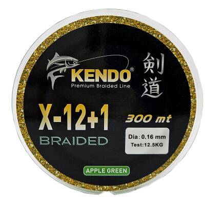 Kendo X-12+1 Braided 300m Apple Green Örgü İp - 2