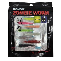 Kendo Zombie Worm Lrf Silikonu 4cm 8 Adet Mix Color - 2