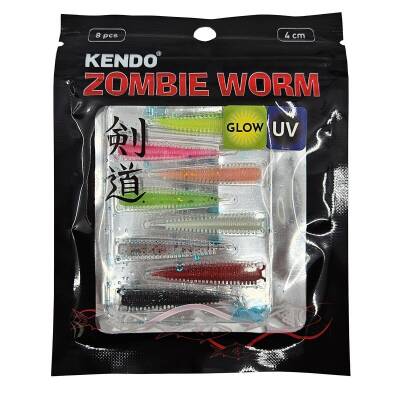 Kendo Zombie Worm Lrf Silikonu 4cm 8 Adet Mix Color - 2