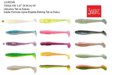 Lucky John Tioga Fat 3.9'' (9.91 cm) 5P Silikon Yem - 2