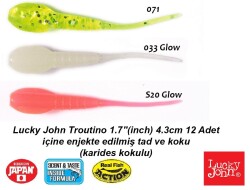 Lucky John Troutino 1.7''(inch) 4.3cm 12 Adet - 3