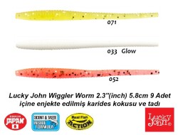 Lucky John Wiggler Worm 2.3 (5.8cm) 9 Adet - 3