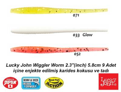 Lucky John Wiggler Worm 2.3 (5.8cm) 9 Adet - 3