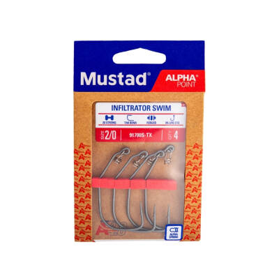 Mustad Alpha Point 91700S Infiltrator Swim Hook - 70
