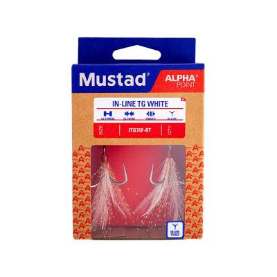Mustad Alpha Point In-Line TG Üçlü Olta İğnesi ITG76F-WT - 3