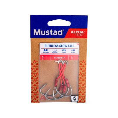 Mustad Alpha Point Ruthless Slow Fall Asist Olta İğnesi A-ASSIST3 - 3