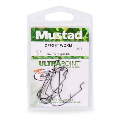 Mustad Offset Worm 39121NP-BN Olta İğnesi - 4