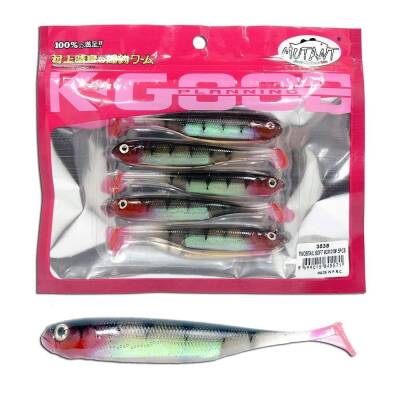 Mutant 3538 Twost Tail Flash 9cm Levrek Silikonu 5li Paket Suni Yem - 3