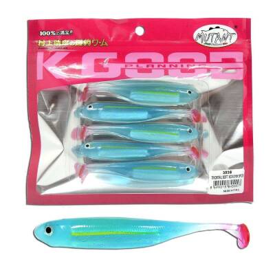 Mutant 3538 Twost Tail Flash 9cm Levrek Silikonu 5li Paket Suni Yem - 1