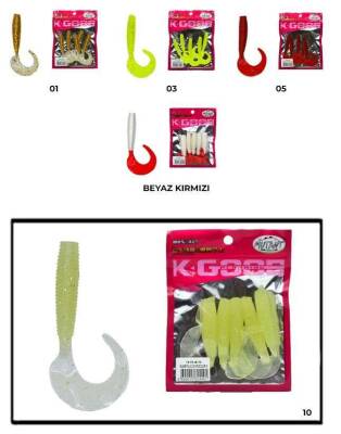 Mutant 3545 Runner Tail 8cm Levrek Silikonu 5li Paket Suni Yem - 2