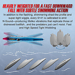 Noeby NBL 9141 Rattlin Lipless Vib 90mm 30gr Sahte Yem - 4