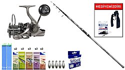 Okuma Alaris Light Tele Surf 420cm 100-250gr&Ryuji Momentum 6000 Silver 11+1 Surf Seti - Okuma