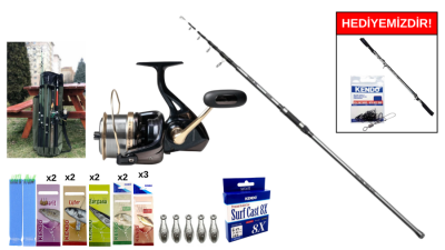 Okuma Alaris Light Tele Surf 420cm 100-250 Gr&Remixon Venom 8000 5+1BB Surf Seti - 1