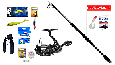 Okuma Altera Telespin 8'0'' 244 cm 15-40 gr&Ryuji Infinity 4000M 5+1BB Teleskopik Spin Seti - 1