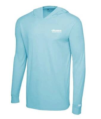 Okuma Aquatek Long Sleeve Hooded Sun Shirt Tahiti Blue - 1