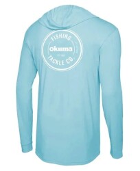 Okuma Aquatek Long Sleeve Hooded Sun Shirt Tahiti Blue - 2