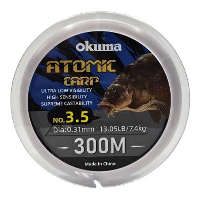 Okuma Atomic Carp Nylon Clear Color 300m Misina - 2