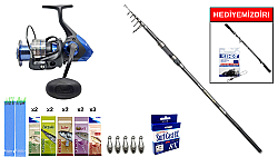 Okuma Carbonite Tele Surf 12' 360 cm 80-150gr&Okuma Safina SW-X SNW-8000A 4+1BB Surf Seti - Okuma